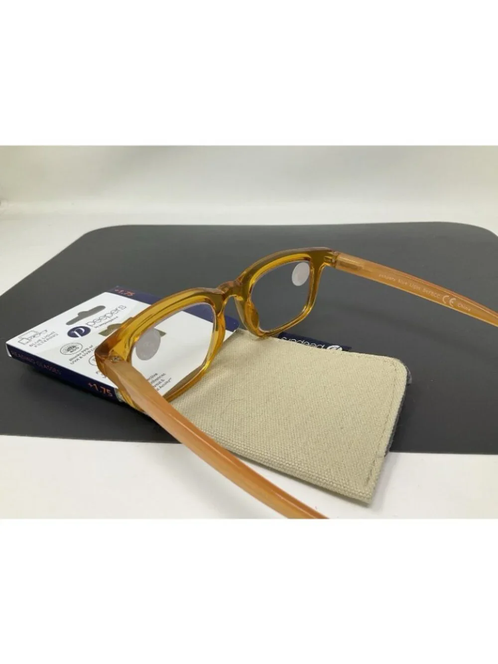 Canopy Peepers blue light filter Orange readers  +1.75 Reading Glasses